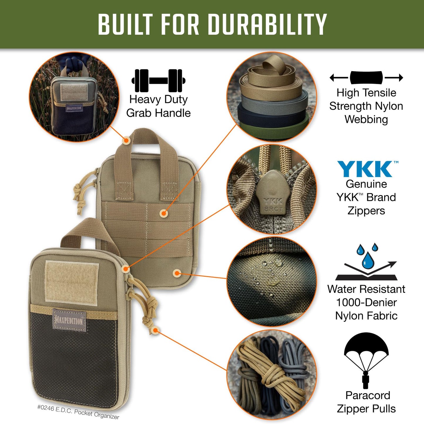 Maxpedition E.D.C. Pocket Organizer (Khaki)