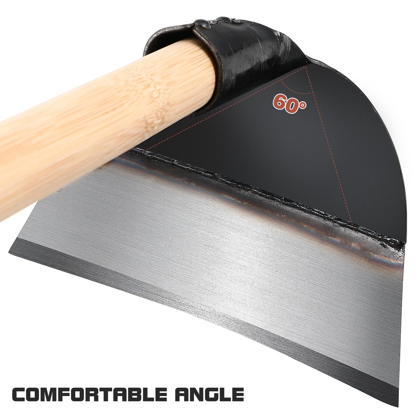 Garden Hoe Head, Hand Hoe Garden Tool for Weeding Replacement Handheld Grub Hoe Head Round Eye Hoes Planting Digging Tool Weeding Loosening Soil Hoe Head, Without Handle 9.25 X 5.90 X 4.33 Inches