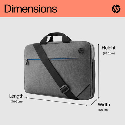 HP Prelude 15.6 inch Topload Laptop Bag, Slip On Padded Straps, Compatible With Laptops Up To 15.6 inch Including MacBook, HP Pavilion, Protect Your Tech With Water Resistance And Padded Construction