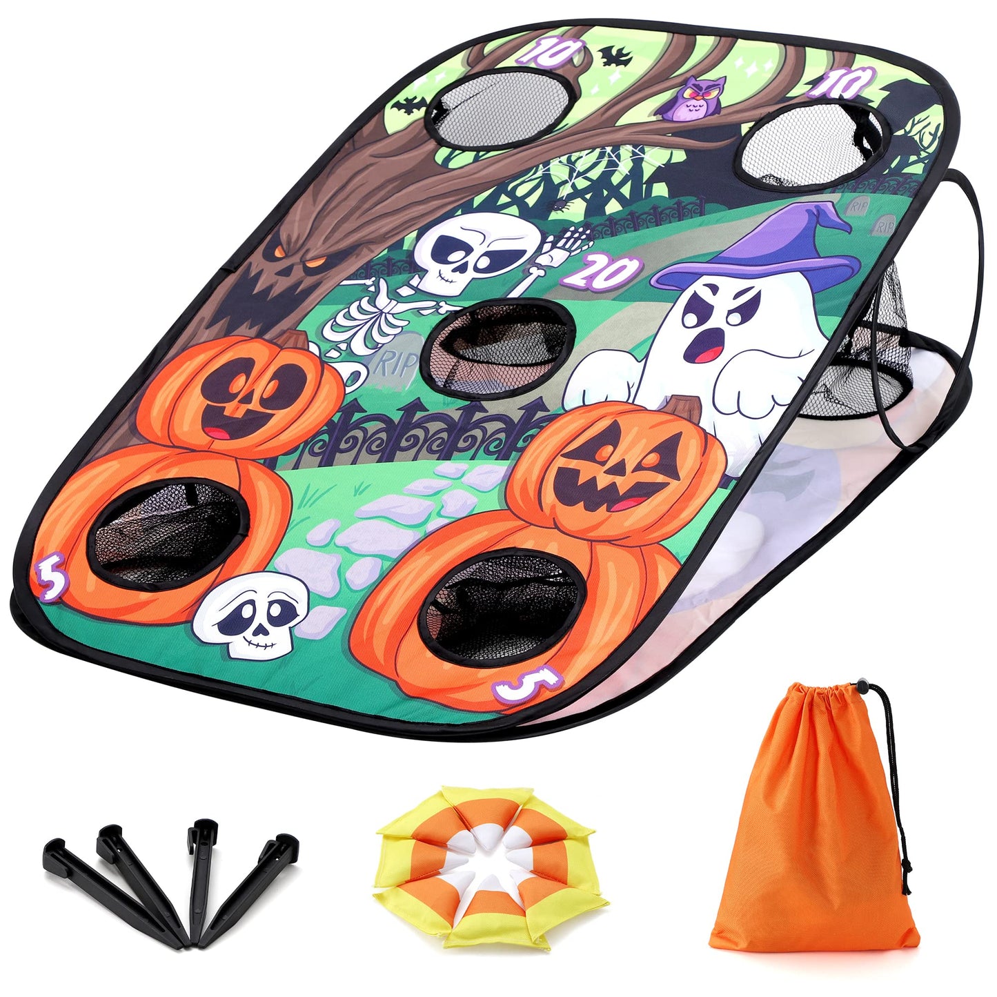 JOYIN Halloween Toss Game Board with Bean Bag for Kids Outdoor Toys, Halloween Party Favor, Beach Yard Outdoor Activities, Family Party Supplies，Camping Outside Play Toy