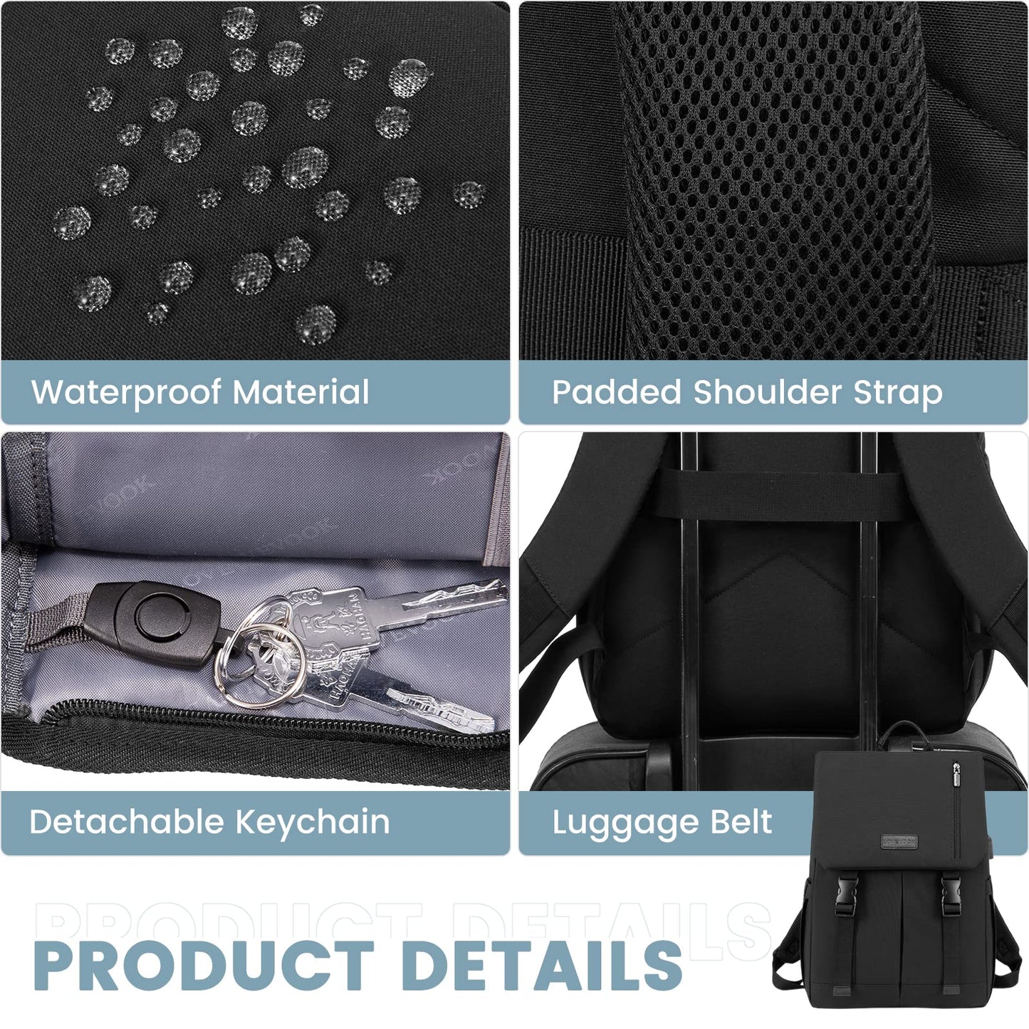 LOVEVOOK Backpack Womens Mens 15.6 inch Laptop Rucksack Bag for Ladies Waterproof High School Bags for Girls Boys Fashion Anti Theft Backpack with USB Casual Daypacks for Travel University Work