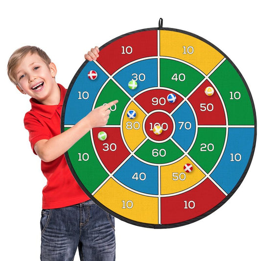 Playbees Large Dart Board for Kids 29" – Sticky Ball Dart Game for Boys & Girls – Indoor/Outdoor Safe Hanging Dartboard – Fun for Ages 3–12 – Perfect Christmas