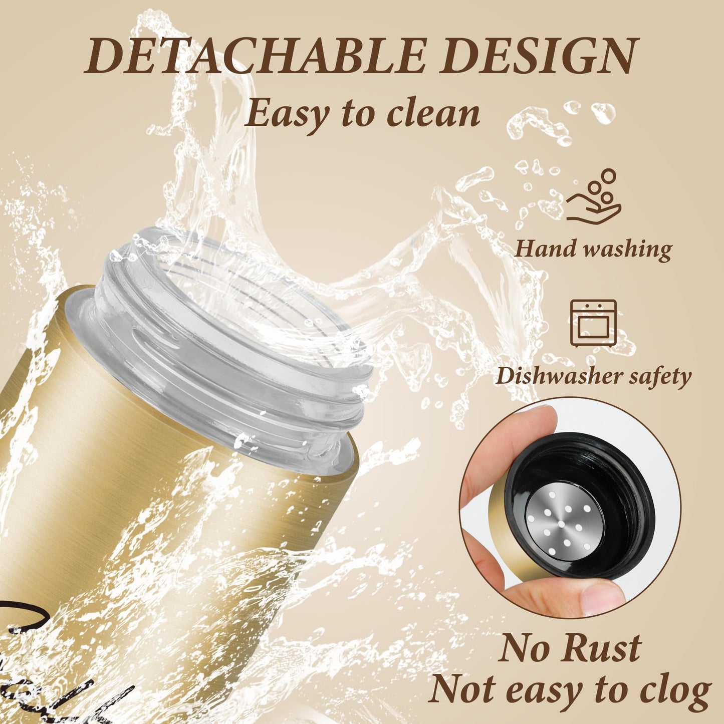 Gold Salt and Pepper Shakers Set, 5 oz Modern Farmhouse Kitchen Decor and Accessories for Restaurant, Wedding, Housewarming Gifts Refillable Design (Gold)