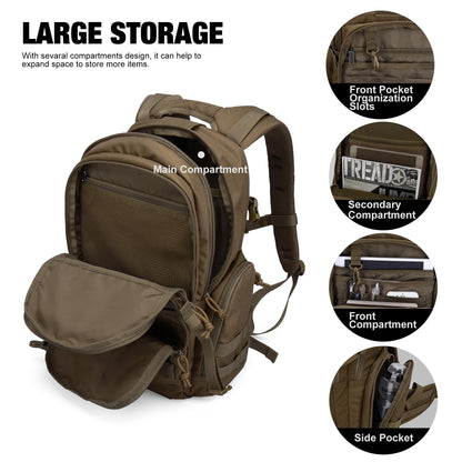 Mardingtop 25L Military Tactical Backpack Practical Rucksack for Men with Molle System Outdoor Hiking Backpack Army Backpack for Hiking, Traveling, Mountaining
