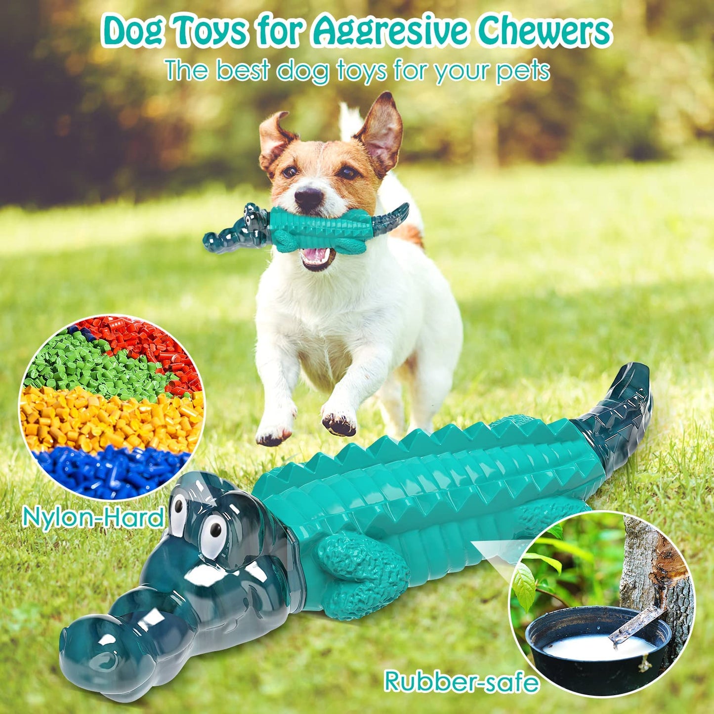 Aleath Large Dog Chew Toys: Dogs Toy for Large Medium Breed - Alomst Indestructible Toys for Aggressive Chewers - Tough Dog Toys for Training/Teeth Cleaning/Boredom Relief