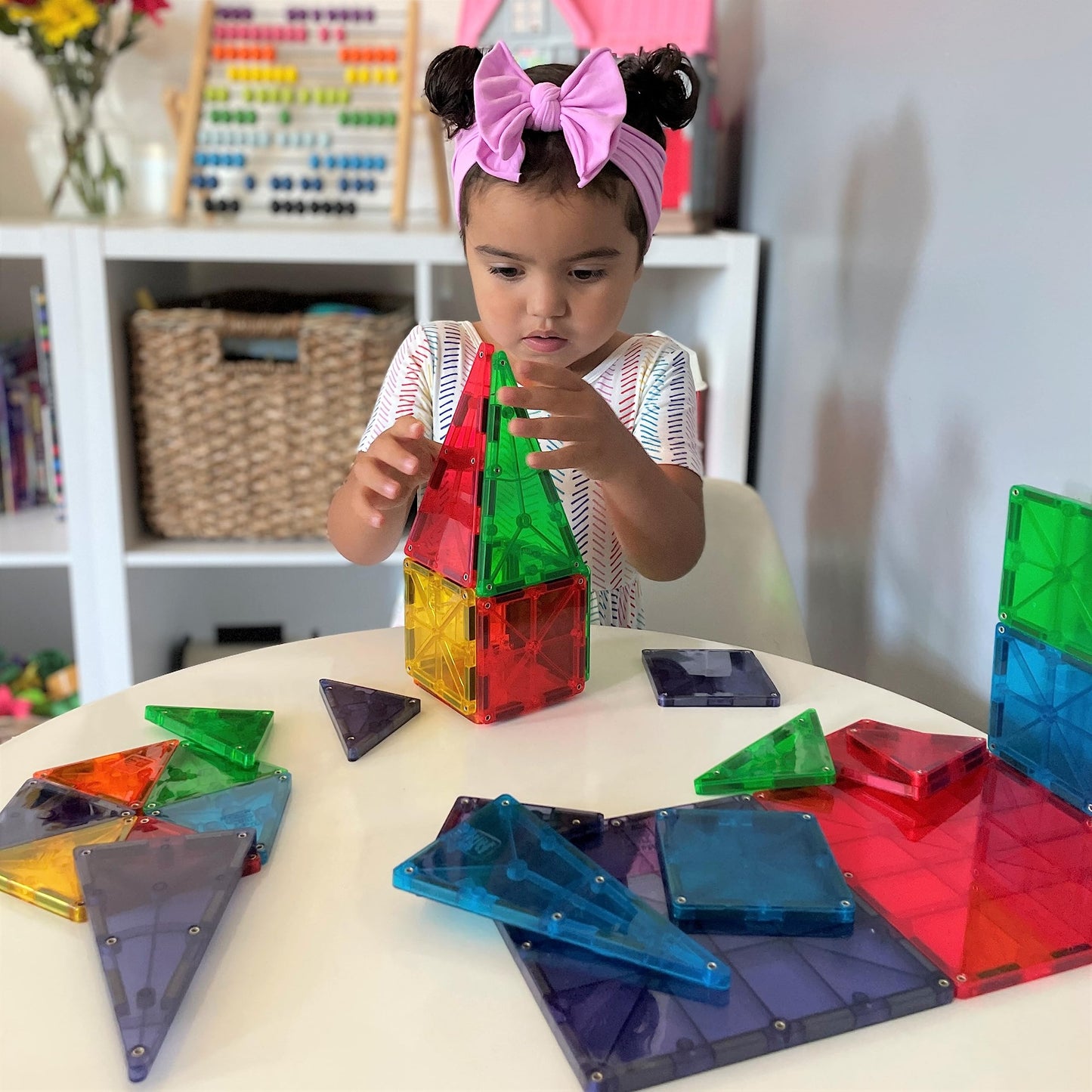 MAGNA-TILES Classic 32-Piece Magnetic Construction Set, Magnet Building Blocks, STEM Engineering Toys & Math Manipulatives, Preschool, Classroom, Playroom, Sensory Room Essentials