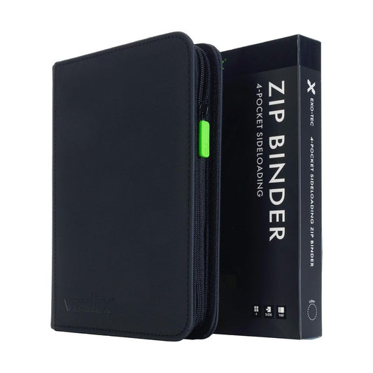 Vault X 4 Pocket Trading Card Zip Binder, 160 cards, Premium Exo-Tec Album Material, 20 Side-Loading Pages, Folder for Collectible Card Games, Sports, TCG (Orange)