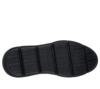 Skechers Men's Garza Gervin Shoes, Black Leather, 9 UK