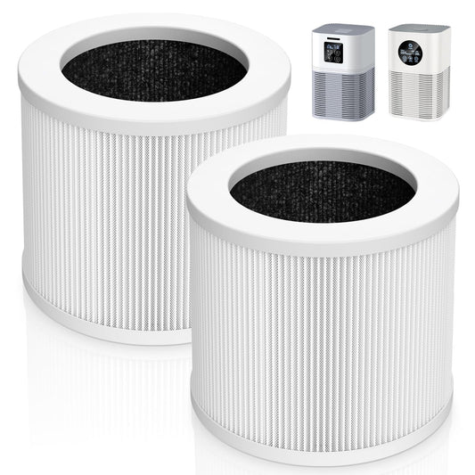 2 Pack A1 Filter Compatible with VEWIOR Air Purifie-r HQSC-50, HQKJ-80, A1, AMEIFU AP01W, KOIOS HQKJ-50 Tailulu PUR0003, H13 True HEPA Filter for VEWIOR A1 Air Purifie-r Replacement Filter