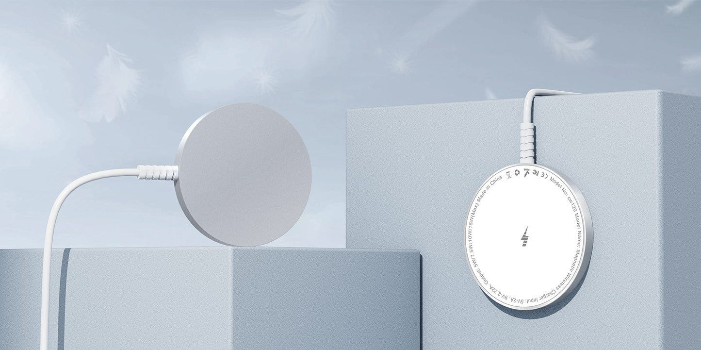 for MagSafe Charger: Magnetic Wireless Charging Pad for iPhone 16 15 14 13 12 Series & AirPods 4-2 Pro, Strong Magnet, Aluminum Alloy, USB-C/A Ports, Ultra-Thin & Portable, Ideal for Desk & Bedside