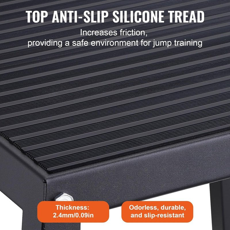 VEVOR Plyometric Jump Box - Steel Fitness Platform for Home Gym Training | Black
