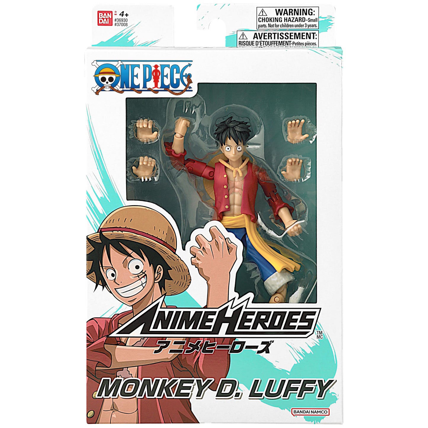 BANDAI Anime Heroes One Piece Figures Monkey D. Luffy Action Figure | 17cm Articulated Luffy Anime Figure With Swappable Hands One Piece Action Figures Pirate Toys Range