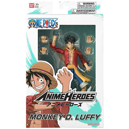 BANDAI Anime Heroes One Piece Figures Monkey D. Luffy Action Figure | 17cm Articulated Luffy Anime Figure With Swappable Hands One Piece Action Figures Pirate Toys Range