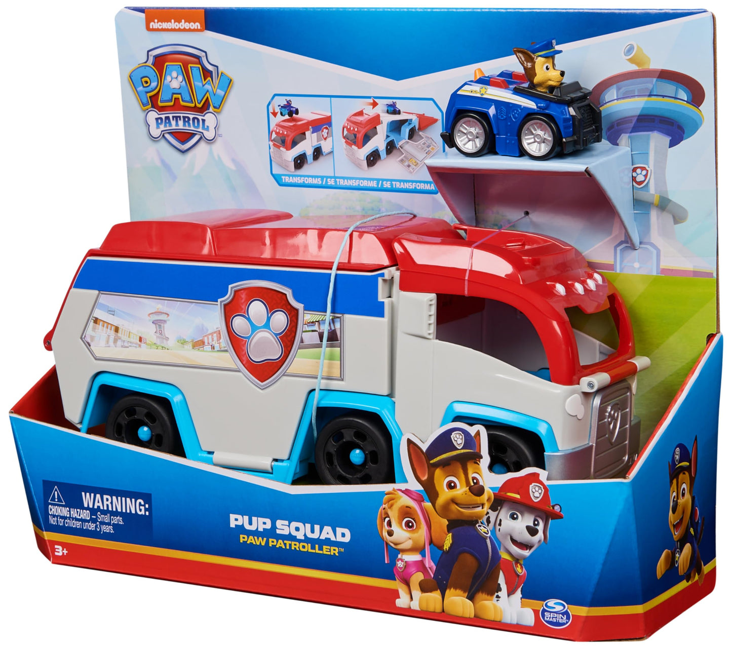 PAW Patrol: Pup Squad Patroller Team Vehicle, Toy Lorry with Collectible Chase Toy Car, Kids’ Toys for Boys & Girls Aged 3+