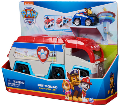 PAW Patrol: Pup Squad Patroller Team Vehicle, Toy Lorry with Collectible Chase Toy Car, Kids’ Toys for Boys & Girls Aged 3+