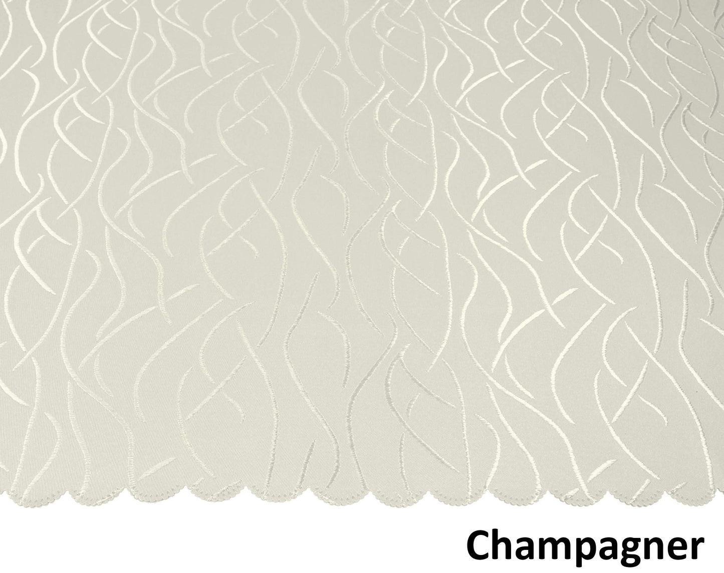BEAUTEX Damask Striped Tablecloth, Non-Iron Tablecloth, Stain-Resistant, Easy-Care Table Linen, Round, 160 cm, Champagne
