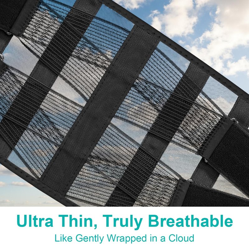 TitanGuard Ultra Thin Lumbar Support Brace for Women & Men – Lightweight Back Pain Relief Belt with Breathable Mesh – Slimline & Invisible Under Clothes – Sciatica & Herniated Disc Support