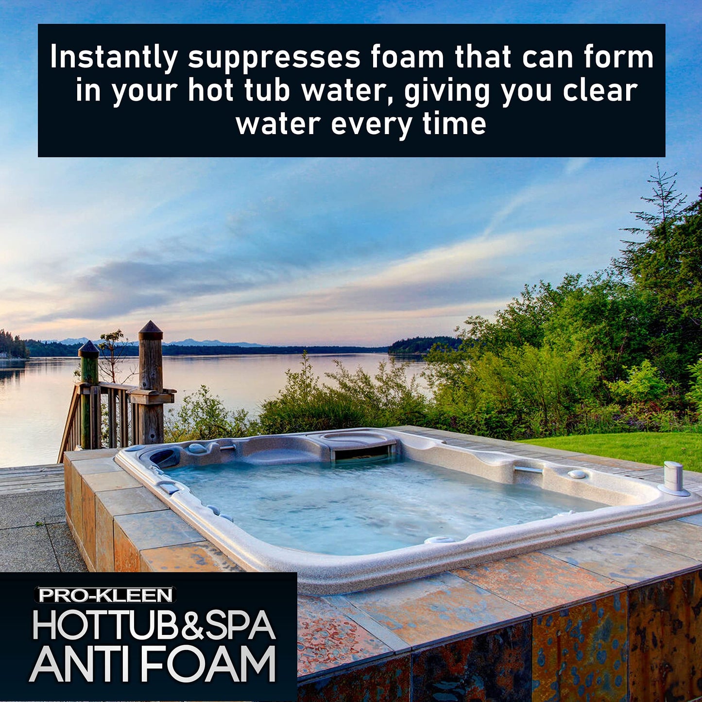 Pro-Kleen MY1446 Tub & Spa Anti Foam for All Hot Tubs & Spas-Easy to Use 5L, Clear (5 Litres)
