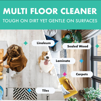 Dirtbusters Multi Floor Solution (5L), Multi Surface Floor Cleaner Liquid With Deodoriser For Hard Floor Cleaning Machines