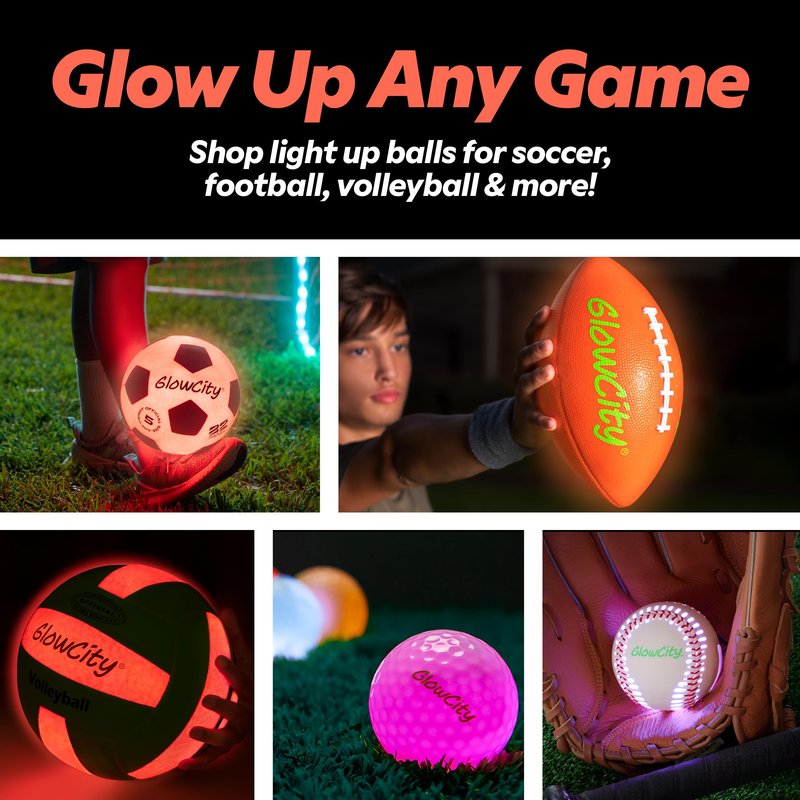 GlowCity Glow in The Dark Basketball - Size 7 Light Up Ball for Teen Boys Gifts, Adults - Red Glow for Outdoor Games - Sports Birthday Gift Ideas for Boys Ages 12 13 14 15 Basketball Gear Accessories