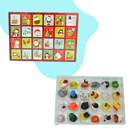 4E's Novelty Christmas Advent Calendar 2025 Kids with Christmas Rubber Ducks for Toddlers, 24 Days Christmas Countdown Calendar Toy & Gifts for Boys & Girls, Jeep Ducks