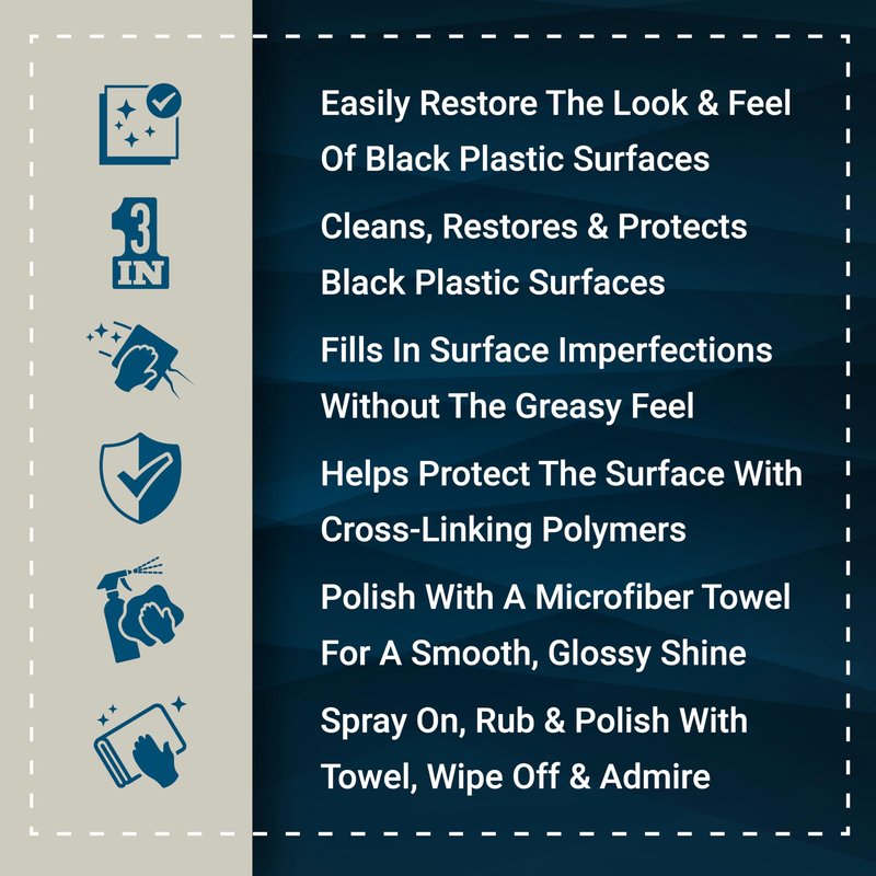 Bling Sauce Platinum: Trim Sauce, 3 in 1 Black Plastic Restorer. Cleans, Protects and Restores Faded or Damaged Black Plastic Trim on Cars, Trucks, SXS. Spray On-Wipe Off. 24oz