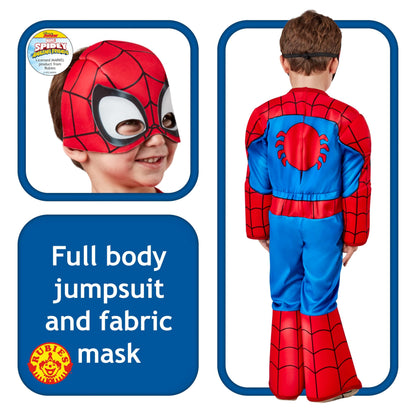Rubies Official Marvel Spidey and His Amazing Friends Spider-Man Deluxe Toddler Costume, Kids Fancy Dress, World Book Day Halloween Halloween