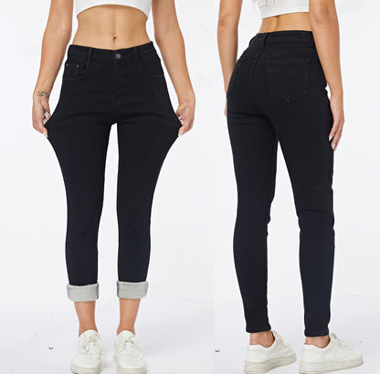 heipeiwa Womens Winter Jeans Thick Skinny Pants Fleece Lined Slim Stretch Warm Jeggings
