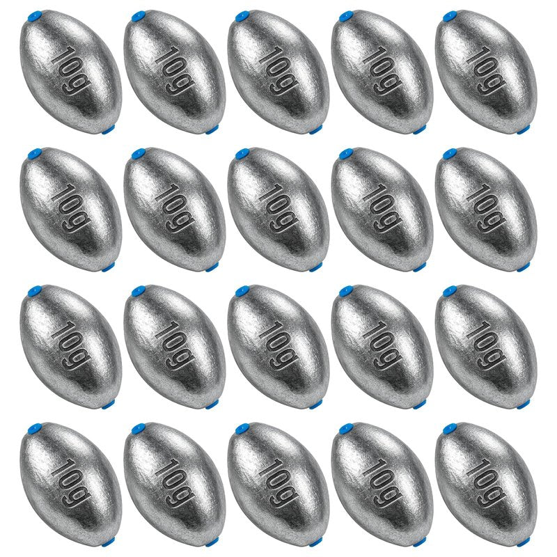 Alwonder Egg Sinkers Fishing Weights, Oval Lead Fishing Weights Sinkers Bass Fishing Casting Egg Sinker Saltwater Freshwater Tackle 3/8oz