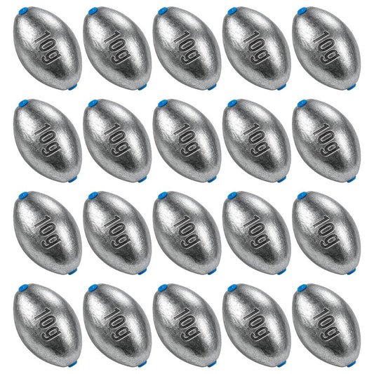 Alwonder Egg Sinkers Fishing Weights, Oval Lead Fishing Weights Sinkers Bass Fishing Casting Egg Sinker Saltwater Freshwater Tackle 3/8oz