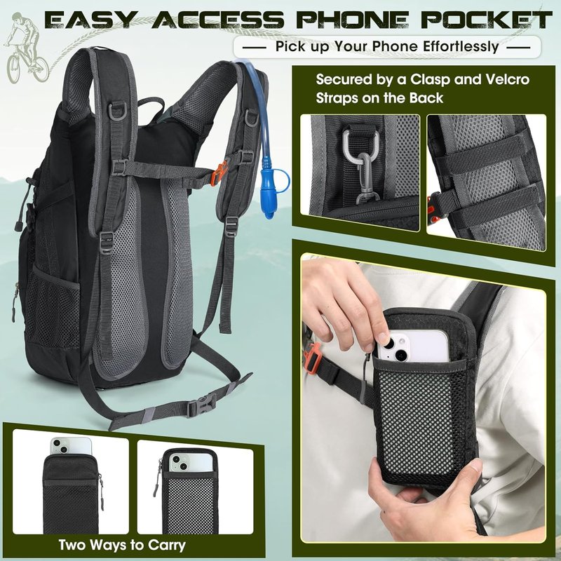 Hydration Backpack - 18L Lightweight Insulated Water Bladder Pack for Hiking, Running & Cycling