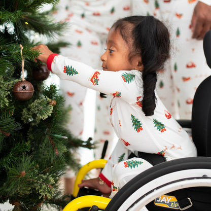 KYTE BABY Soft Bamboo Rayon Rompers, Zipper Closure, 0-24 Months (Santa Sleigh, 6-12 Months)