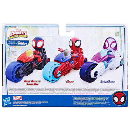 Hasbro Marvel Spidey and His Amazing Friends, Spidey Action Figure with Toy Motorcycle, Preschool Toys for 3 Year Old Boys and Girls and Up