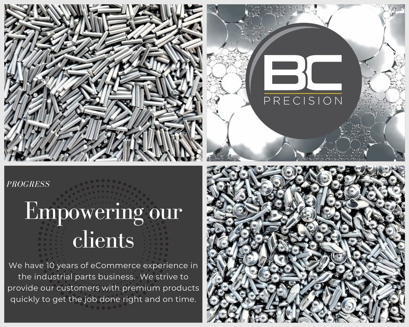 BC Precision 2 LB Stainless Steel Tumbling Media Pins - 0.047" Diameter, 0.255" Length