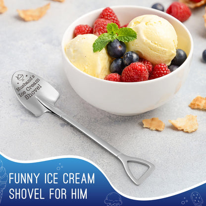 Valentines Day Gift for Husband, Husband Gifts from Wife - Funny Husband's Ice Cream Shovel Spoon for Him, Cute Romantic Gifts from Wife, Valentines Gifts for Married Couples