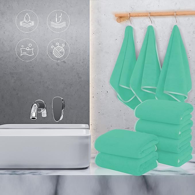 TENSTARS Silk Hemming Hand Towels