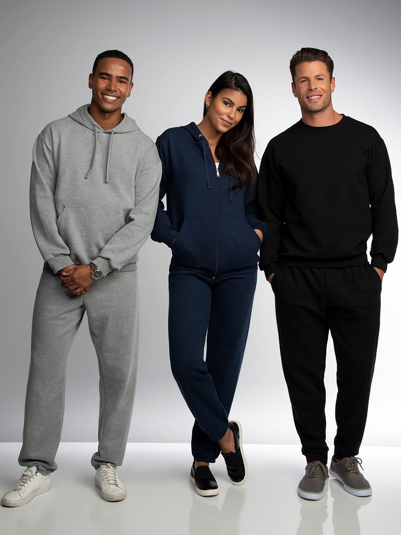 Fruit of The Loom Men's Eversoft Fleece Sweatpants, 12 Pack - Grey Heather, 4X-Large