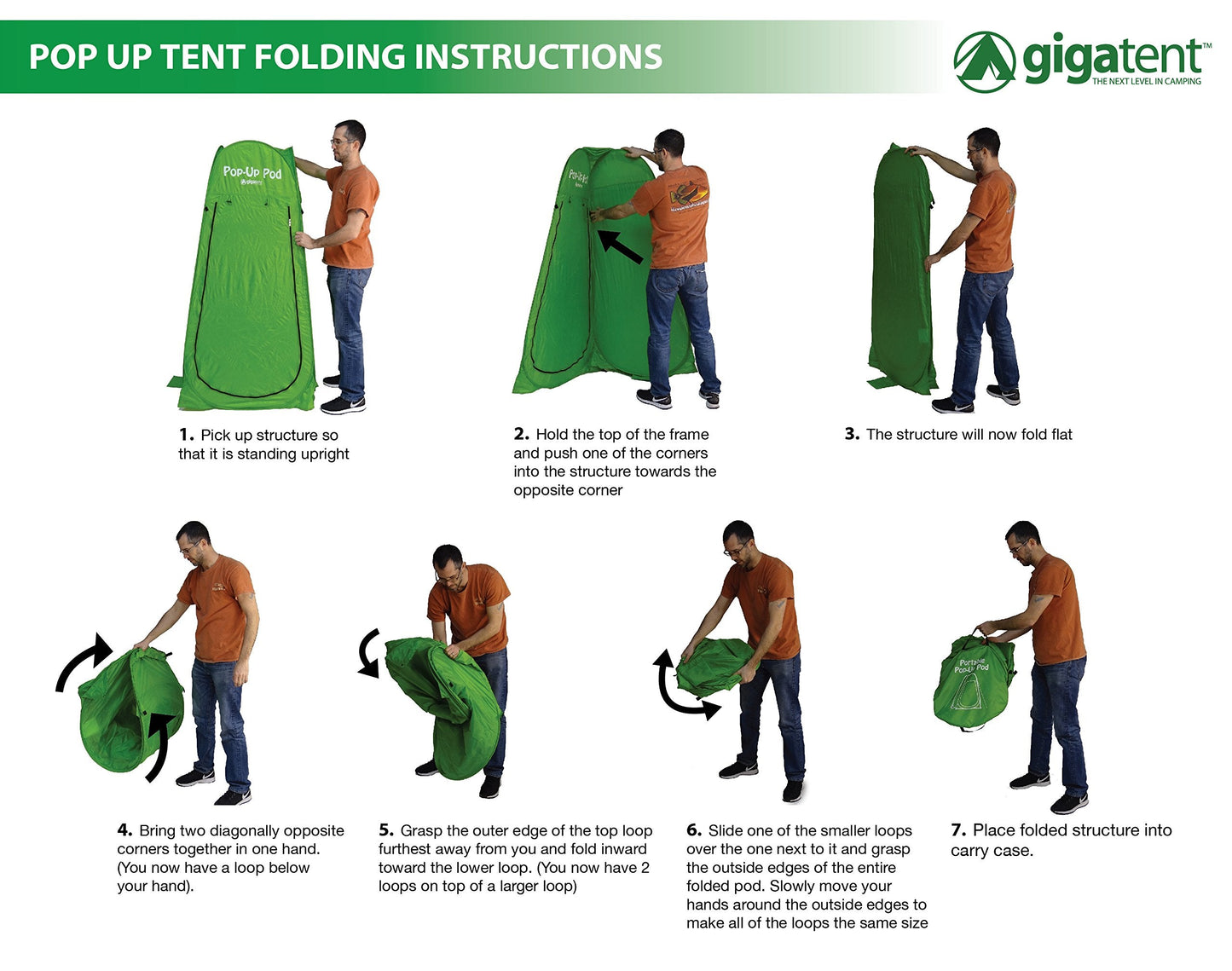GigaTent Pop Up Pod Changing Room Privacy Tent – Instant Portable Outdoor Shower Tent, Camp Toilet, Rain Shelter for Camping & Beach – Lightweight & Sturdy, Easy Set Up, Foldable - with Carry Bag