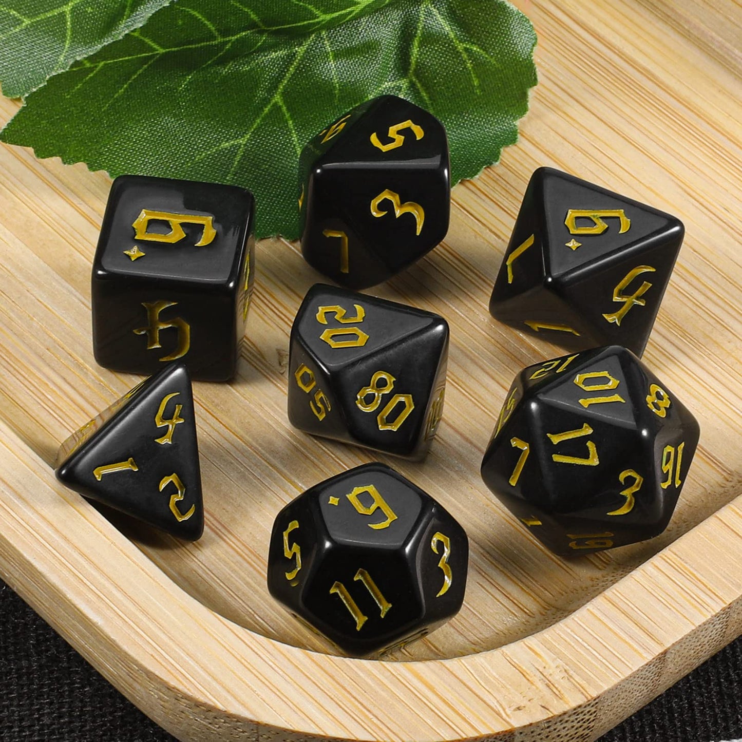 CiaraQ DND Polyhedral Dice Set with Dice Bag for Dungeons and Dragons RPG MTG Role Playing Table Games