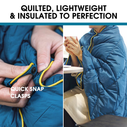 4Monster Down Camping Blanket - Outdoor Travel Quilt Puffy 650 Fill, Packable, Lightweight,Wind & Waterproof | Ideal for Stadium, Backpacking, Camping, Travel, Picnics, Beach and Hiking