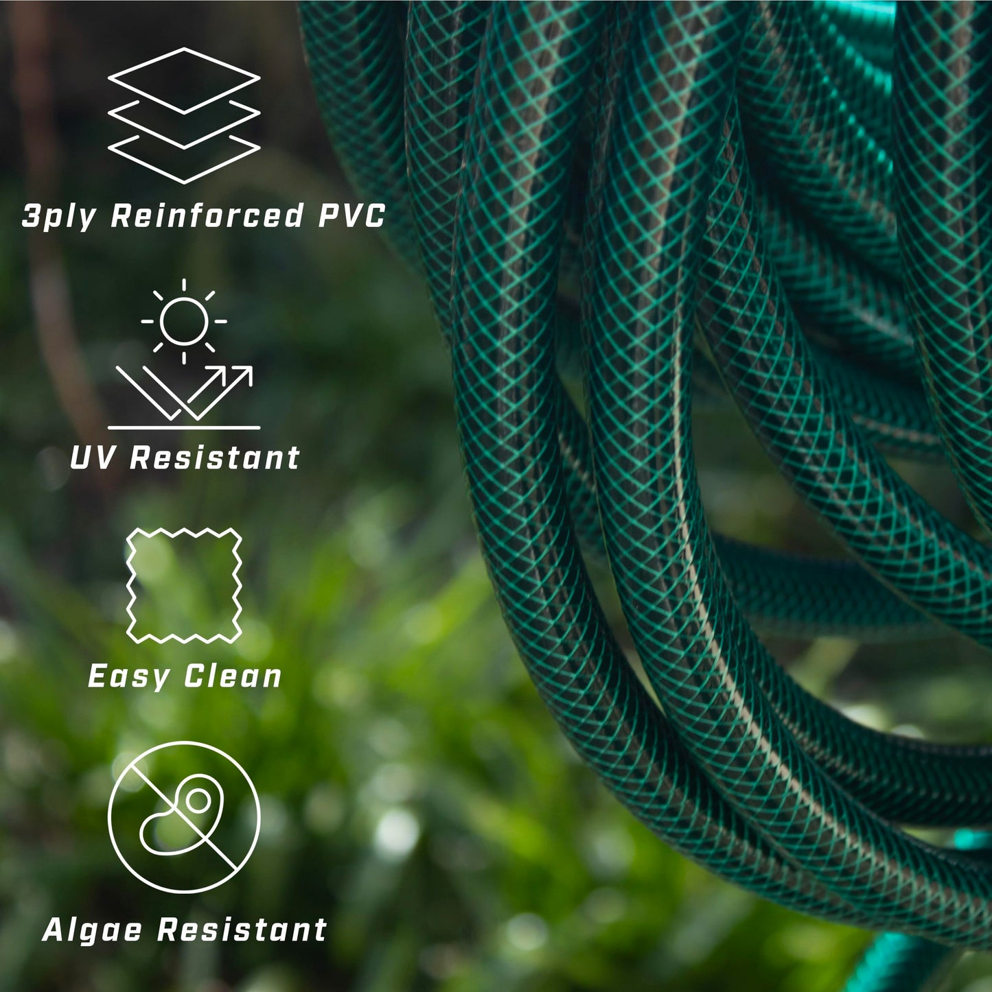Faithfull 30M (98ft) Reinforced Hose 12.7 mm (1/2 Inch) Diameter – PVC Garden Hose Pipe