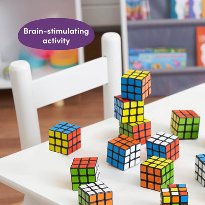 THE TWIDDLERS 30 Mini Puzzle Speed Cube Fidget Toys, 3x3 - Perfect as Mini Games Party Bag Fillers for Kids, Brain Teasers Multipack Classroom Rewards Prizes, Party Favours Kids - 3cm
