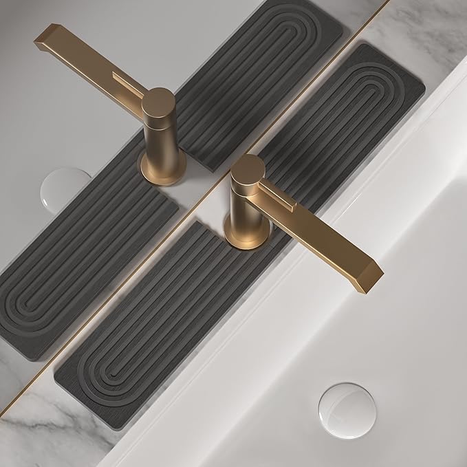 Faucet Mat for Kitchen Sink, Diatomite Stone Drying Sink Protectors, Bathroom
