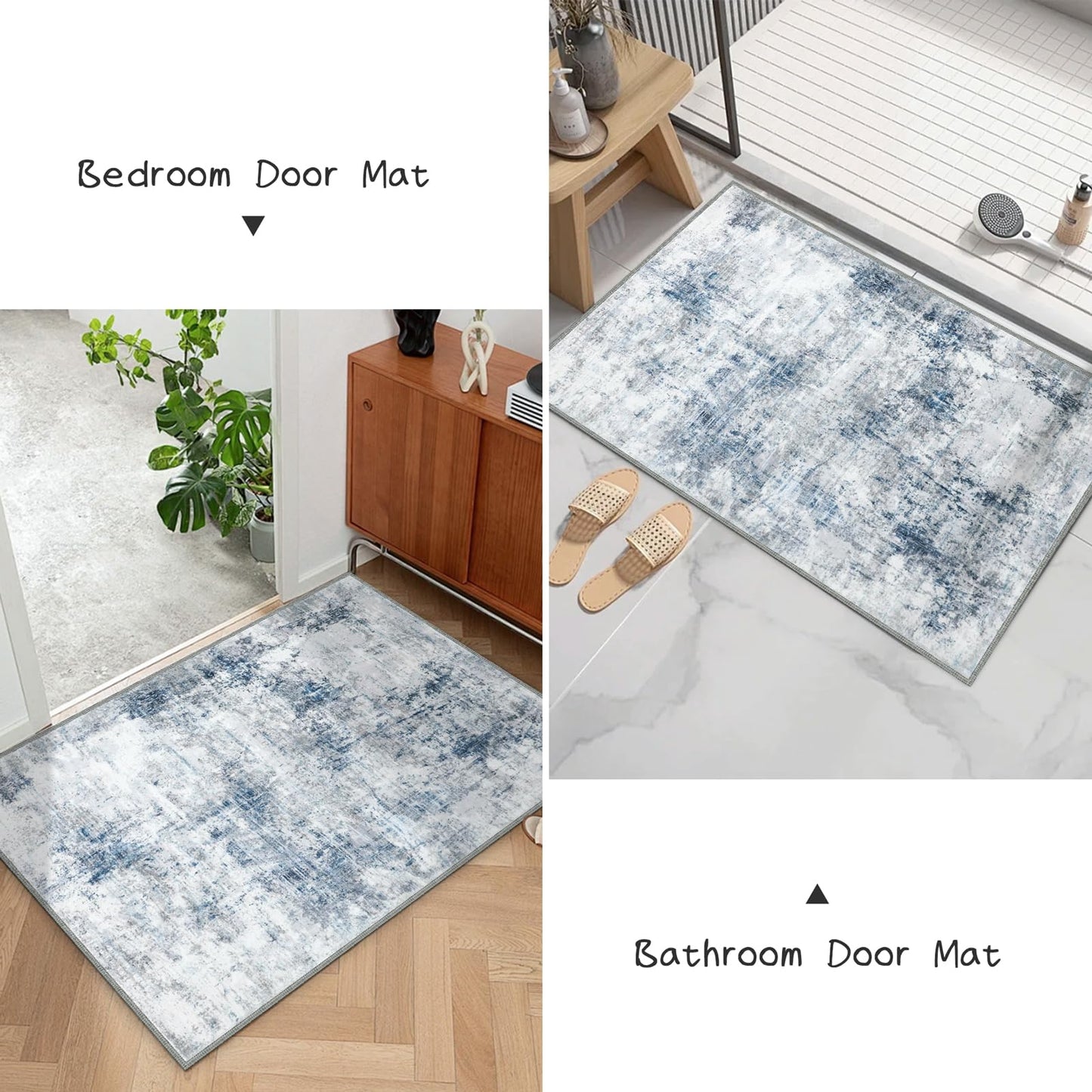 Door Mat, Front Indoor Doormat 24"x36" Non Slip Entryway Rug Indoor, Washable Small Rug for Bedroom Kitchen Bathroom Laundry Low Profile(2x3 Feet)