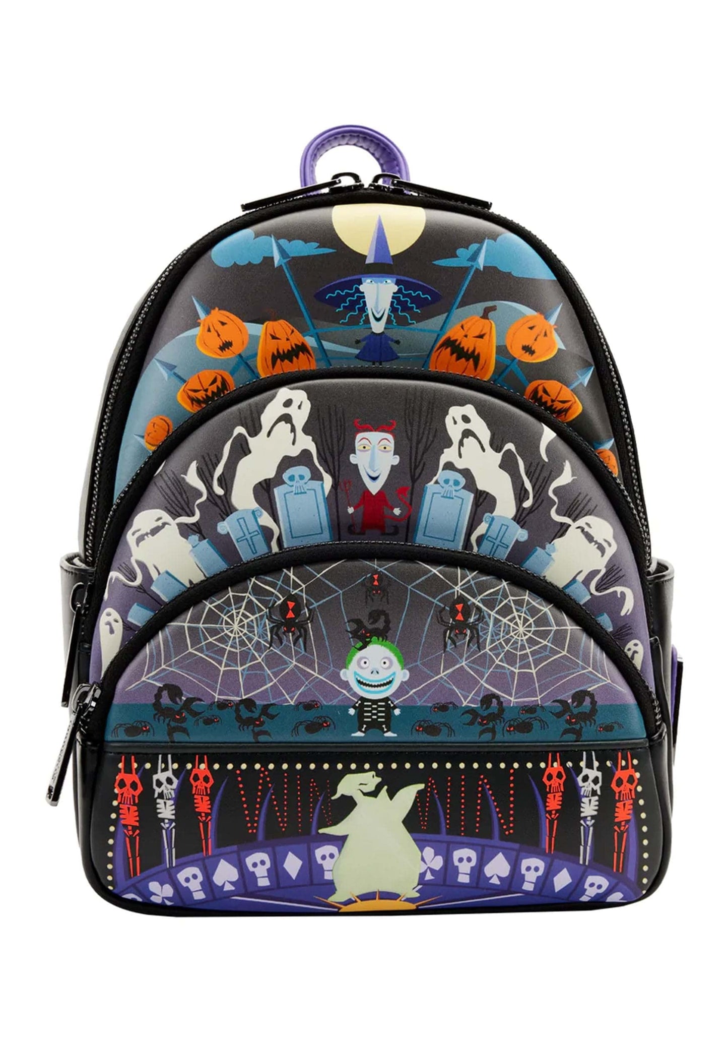 Loungefly The Nightmare Before Christmas Glow Triple Pocket Mini Backpack