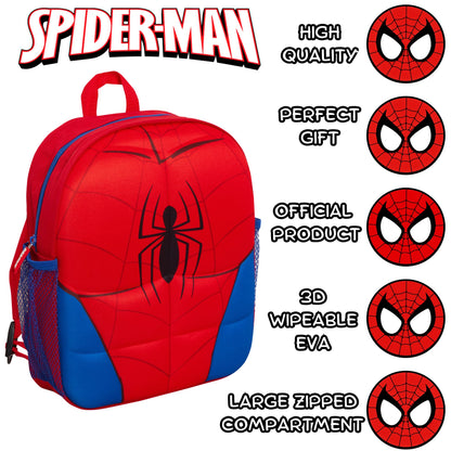 Spiderman Backpack 3D Plush School Bag Spidey Rucksack