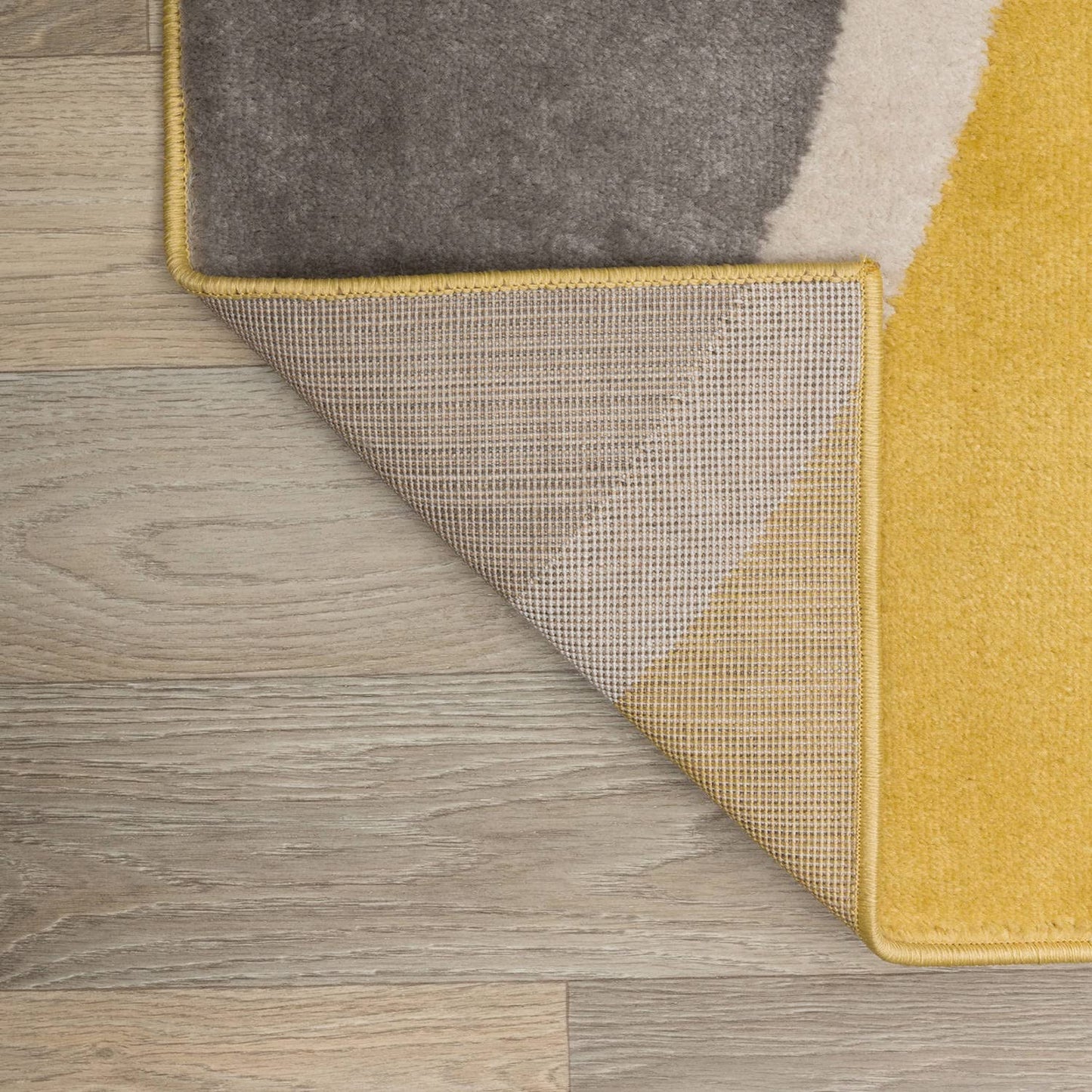 Rugshop Contemporary Abstract Circles Area Rug, Fade-Resistant Carpet for Living Room, Bedroom, or Home Office, Yellow, 5'3" x 7'3"