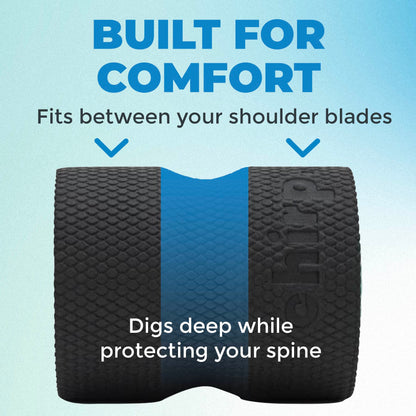 Chirp Wheel Foam Roller - Targeted Back & Neck Pain Relief, Muscle Massage, Trigger Point Therapy, High-Density Foam Tool for Physical Therapy, Stretching & Exercise, 500lbs Capacity, 4 Inch Mint