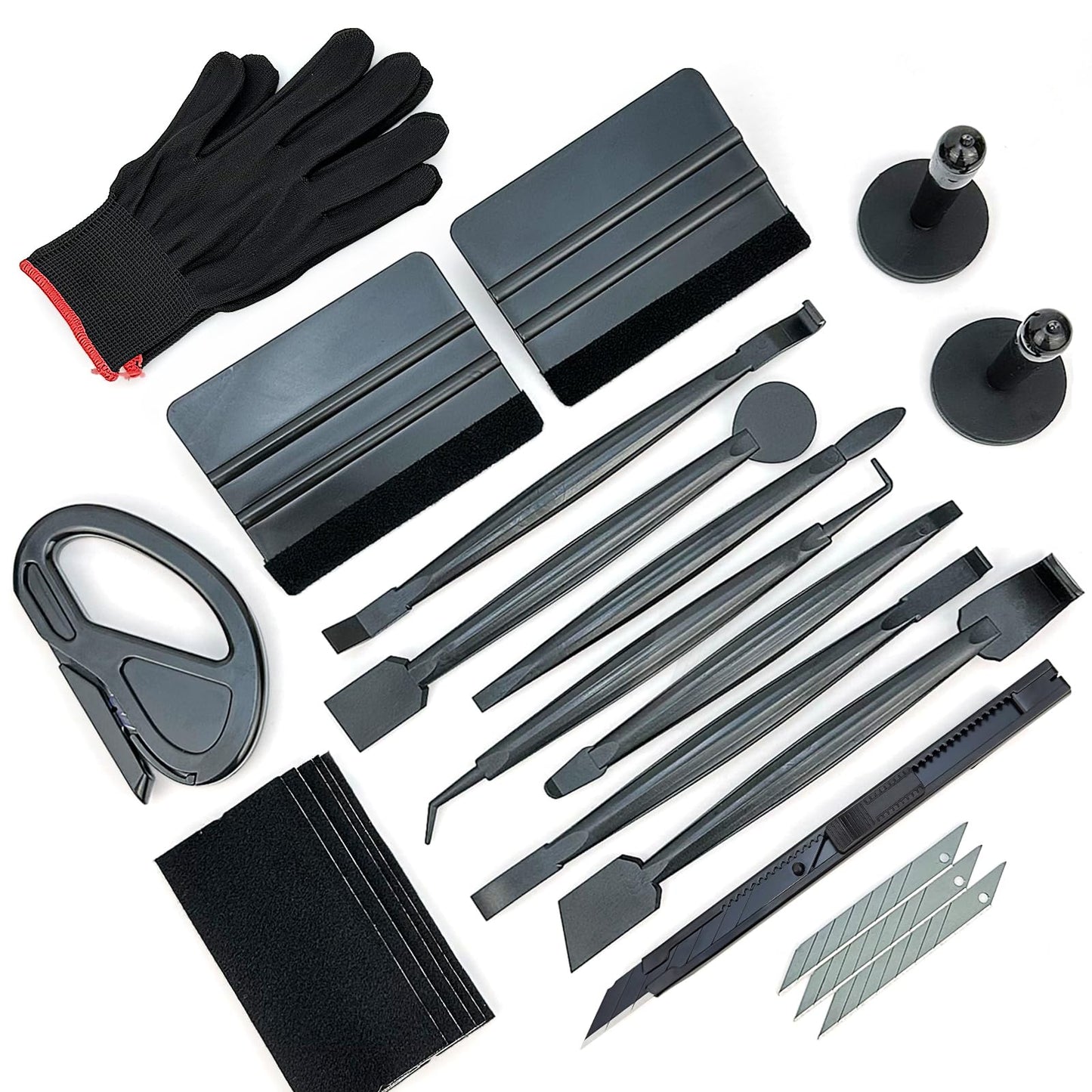 CARTINTS Car Install Tools for Vinyl Wrap, Vehicle Tinting Window Film Application Kit Includes Vinyl Wrap Magnets, 7 in1 Mini Squeegee, Felt Squeegee, Razor Blade Wrapping Cutter, 9mm Vinyl Knife