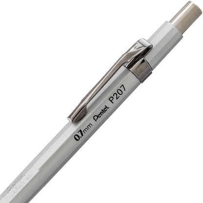 Pentel P207MBP3M Sharp Mechanical Drafting Pencil 0.7 mm Assorted Barrels 3/Pack